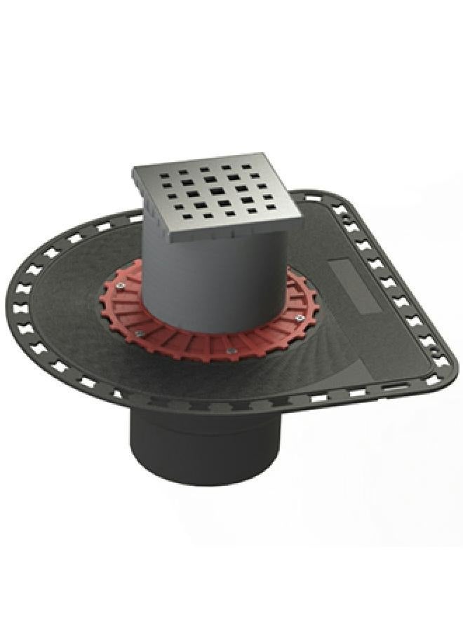 LOFT ES19 AQUADRAIN CONTRACT SHOWER DRAIN W/VERTICAL OUTLET 100X100 BS