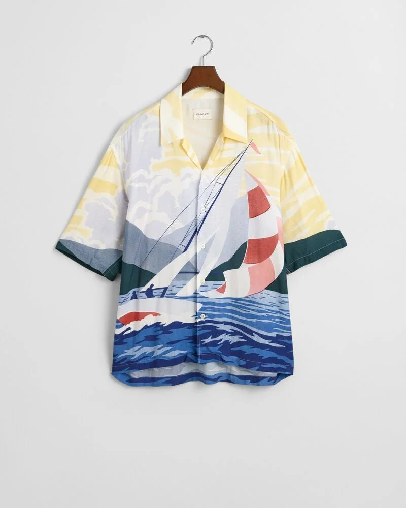 GANT  Relaxed Fit Sailing Scene Short Sleeve Shirt for Men | Best Price UAE