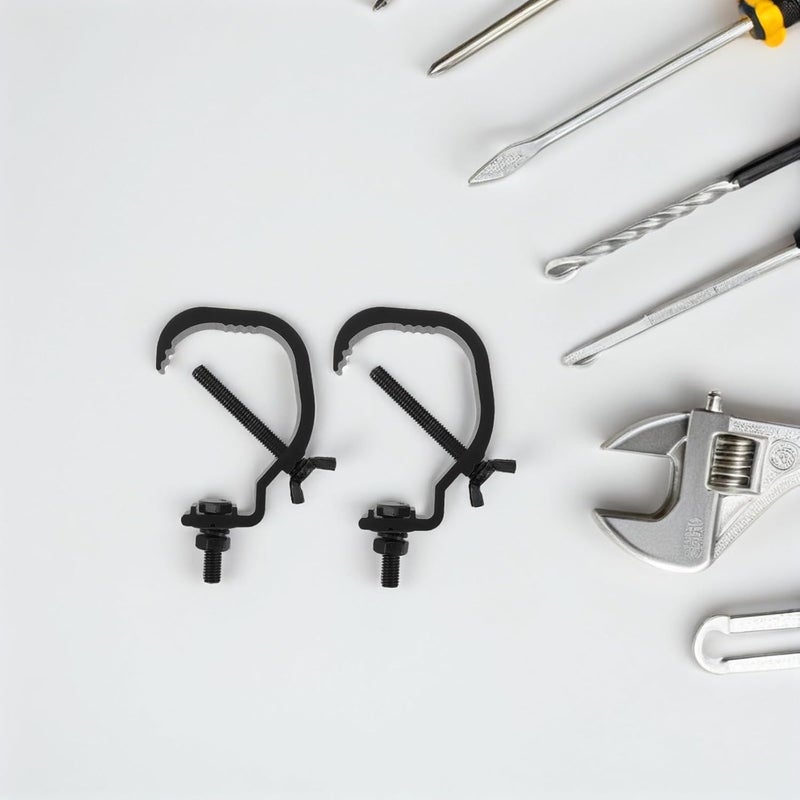 LIFKOME 10pcs Stage Lighting Clamps Black Metal Light Hooks for 30-52mm Truss Tubes, Heavy Duty Bar Light Clamps for Dj Moving Head Lamp, Stage Lighting Equipment Accessories - Image 5