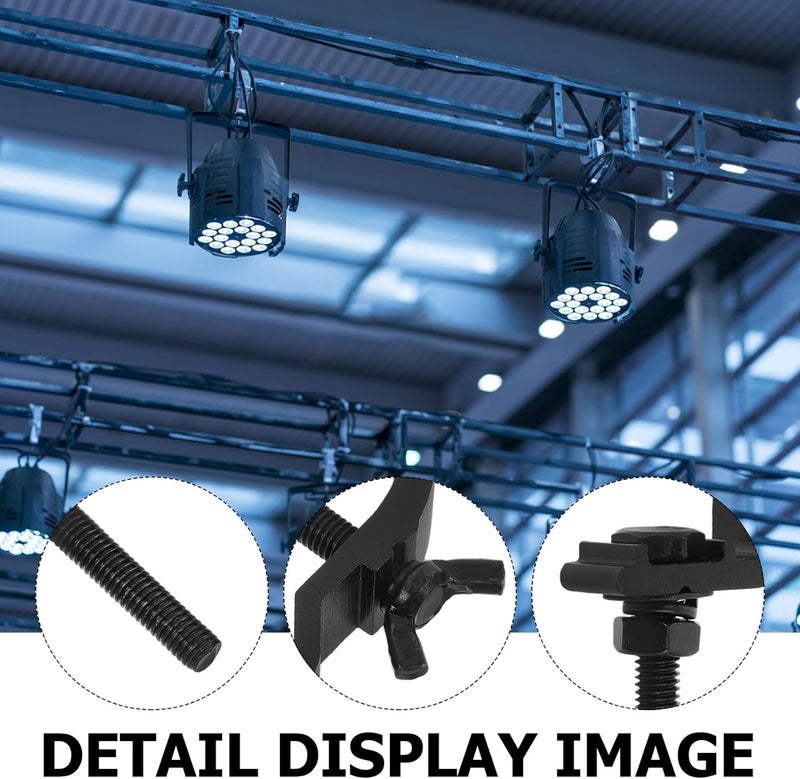LIFKOME 10pcs Stage Lighting Clamps Black Metal Light Hooks for 30-52mm Truss Tubes, Heavy Duty Bar Light Clamps for Dj Moving Head Lamp, Stage Lighting Equipment Accessories - Image 3