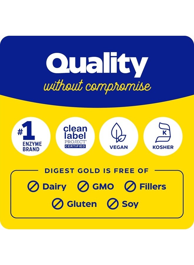 ENZYMEDICA Digest Gold + ATPro, Maximum Strength, Fast-Acting, Helps Digest Large Meals, Prevents Bloating and Gas, 180 Count (FFP)  - Image 5