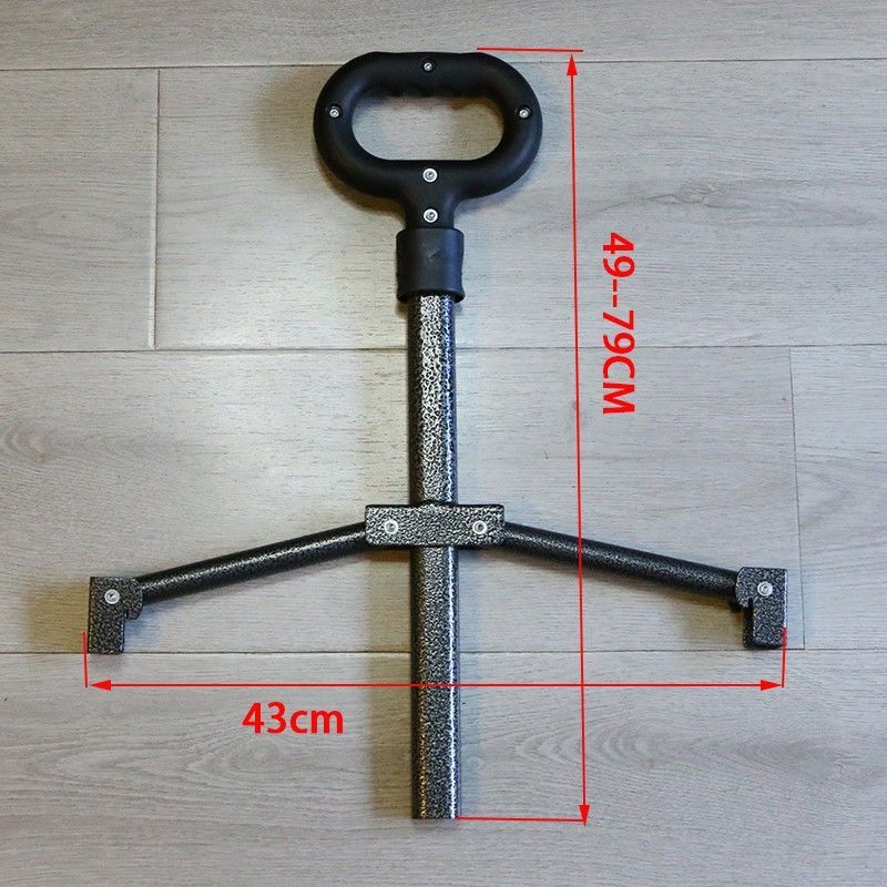 Trolley Trolley Camping Shopping Folding Handle Food Buying Flat Baby Carriage Folding Telescopic Trolley Accessories(Gathering pull rod) - Image 1