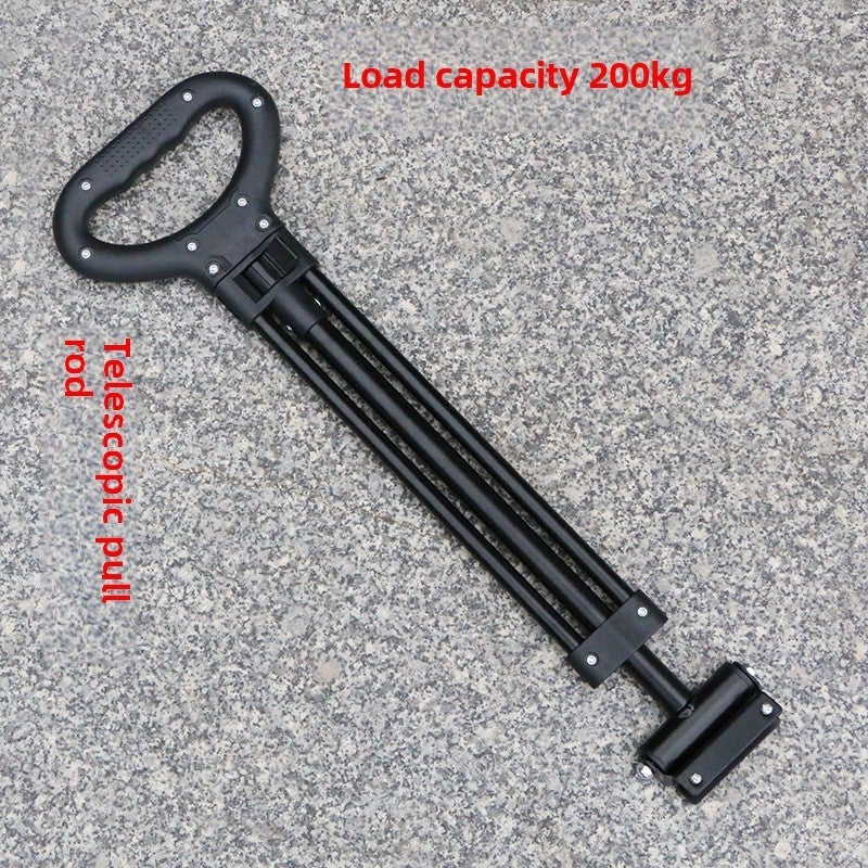 Trolley Trolley Camping Shopping Folding Handle Food Buying Flat Baby Carriage Folding Telescopic Trolley Accessories(Gathering pull rod) - Image 2