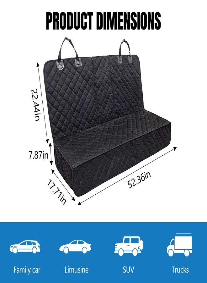 Wogomz Dog Car Seat Cover for Backseat, Scratchproof & Waterproof Pet Bench Car Seat Covers, Auto Rear Seats Cover Fits Armrest & Seatbelt, Nonslip Backseat Protector for Cars Trucks SUVs - Image 2