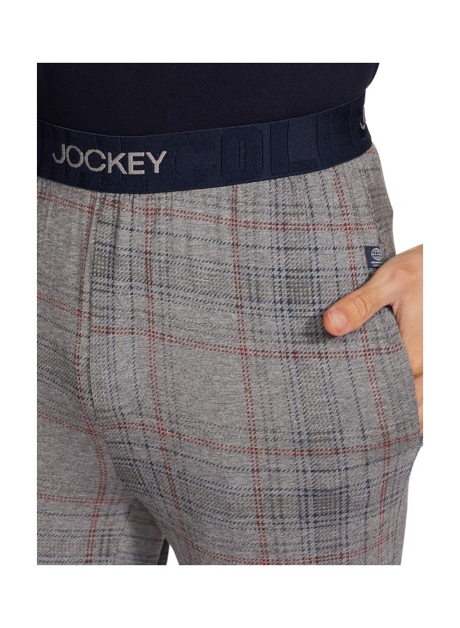 JOCKEY Jockey IM03 Men Tencel Micro Modal Cotton Elastane Stretch Regular Fit Checkered Pyjama with Side Pockets - Image 5