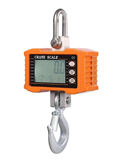Digital Hanging Scale 1000kg/ 2000lbs Portable Heavy Duty Crane Scale LCD Backlight Industrial Hook Scales Unit Change/ Data Hold/ Tare/ Zero for Construction Site Travel Market Fishing Outdoor Work