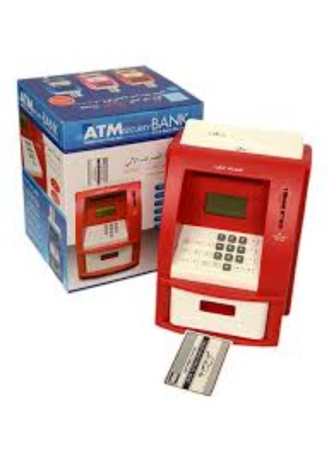 AlArabSooq Kids Money Bank | ATM Machine | Saving Bank | Electronic Money Bank | AA Batteries Operated | Kids Money Saving Bank |  Black, Blue & Red | - Image 2