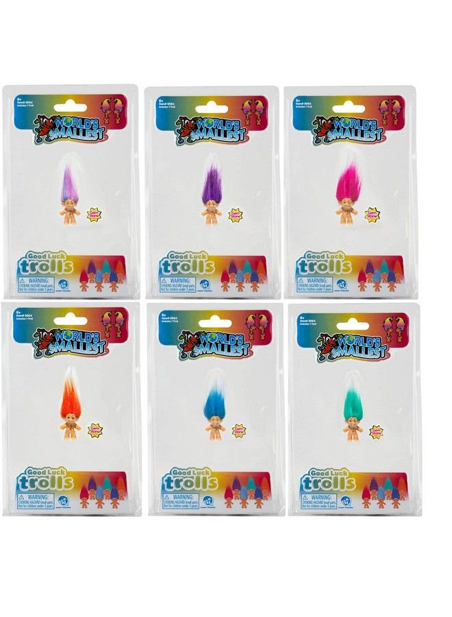 Worlds Smallest Good Luck Trolls Bundle Set Of 6 - Image 1