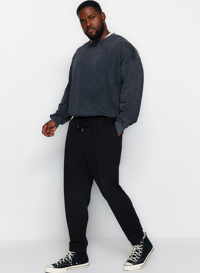 trendyol Plus Size Sweatpants - Black - Straight - Image 3