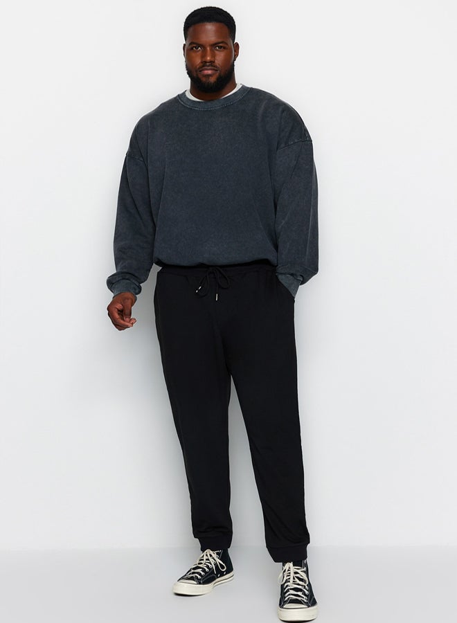 trendyol Plus Size Sweatpants - Black - Straight - Image 2