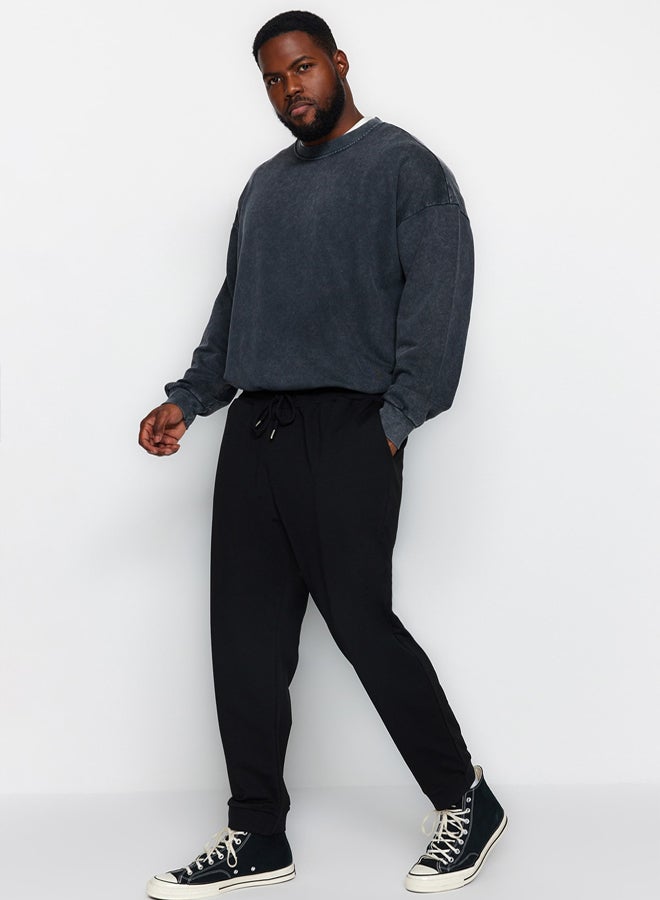 trendyol Plus Size Sweatpants - Black - Straight  - Image 3