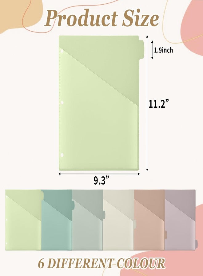 Epakh 12 Pack Binder Dividers for 3 Rings Binders Index Dividers with Two Clear Pockets Plastics Sheets Protectors with Tab Labels for School Office Organization(Morandi) - Image 2