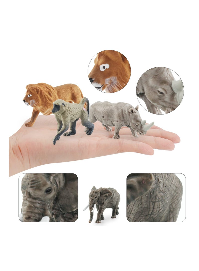 XiuWoo Wild Animals Toys Set - 9 Piece Realistic Jumbo Zoo Animal Figurines, Durable Plastic African Jungle Animals, Ideal Educational Toy for Kids Ages 3-5, Perfect Play & Gift - Image 4