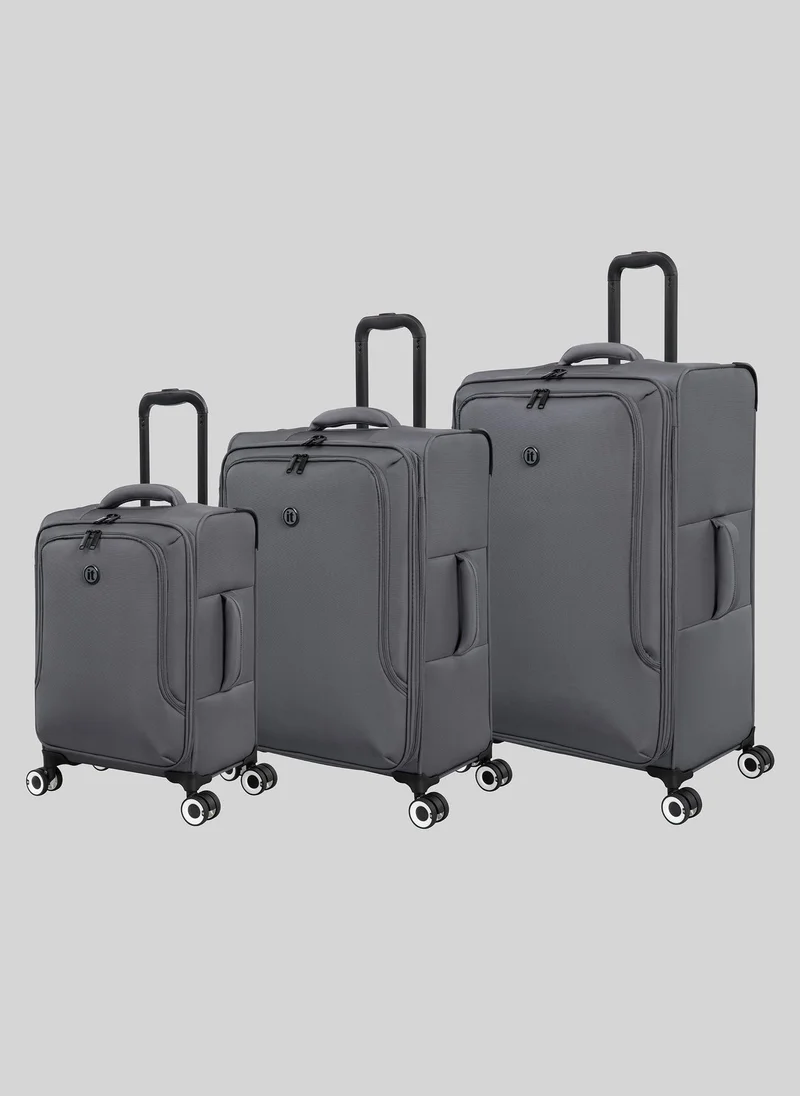Matalan IT Luggage Grey Trulite Soft Suitcase
