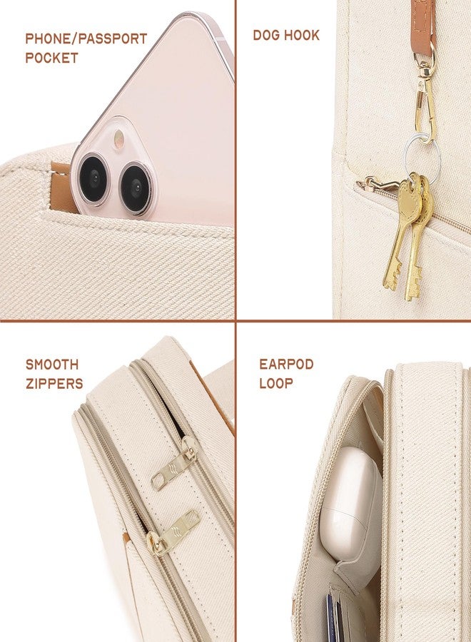 THE ASSEMBLY Assembly Crossbody Sling Bag with Compact Design & Secure Pockets, Everyday Sling Bag with Adjustable Strap for Urban Exploration, Beige - Image 3