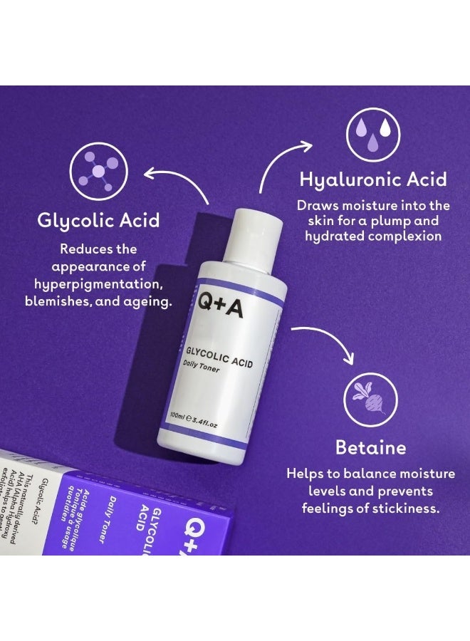 Q+A Glycolic Acid Daily Toner | 100Ml | Hydrating & Brightening Toner With Glycolic Acid, Hyaluronic Acid, And Betaine - Image 4