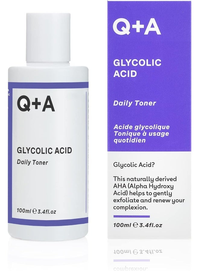 Q+A Glycolic Acid Daily Toner | 100Ml | Hydrating & Brightening Toner With Glycolic Acid, Hyaluronic Acid, And Betaine - Image 1