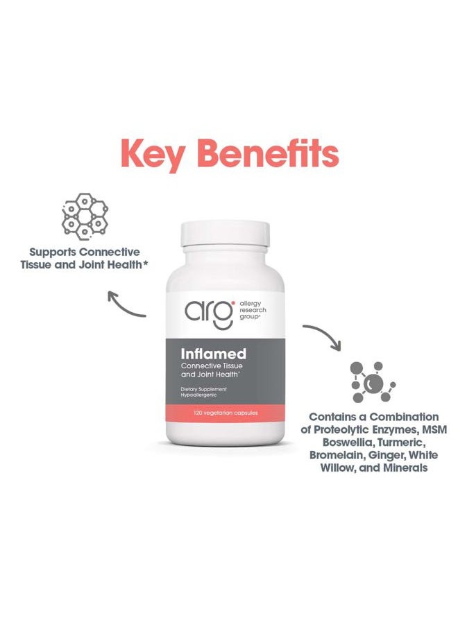 Allergy Research Group - InflaMed Joint Health Supplement - Joint Support Supplement for Men & Women, Molybdenum, Turmeric, MSM, Boswellia,Connective Tissue Health - 120 Count - Image 1
