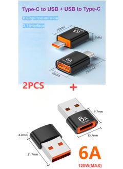 2-Pack USB Adapter Set – Type-C 3.1 to USB 3.1 + USB to Type-C