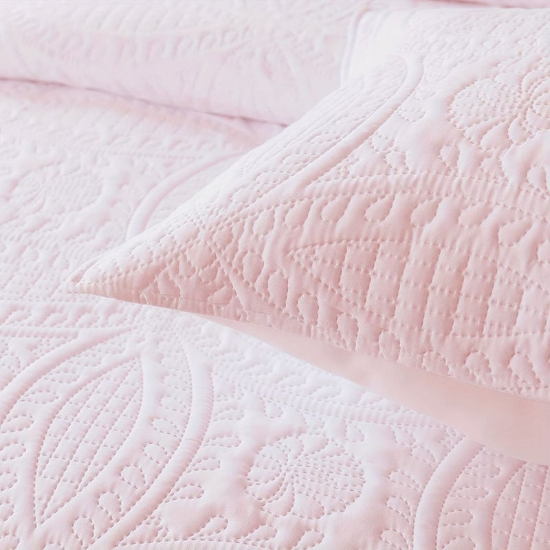 King Size Soundwave Technology Embossed Bedspread Set With 2 Pillowcases Black Soft Breathable Comfortable Bedding For Bedroom Dormitory - Image 4