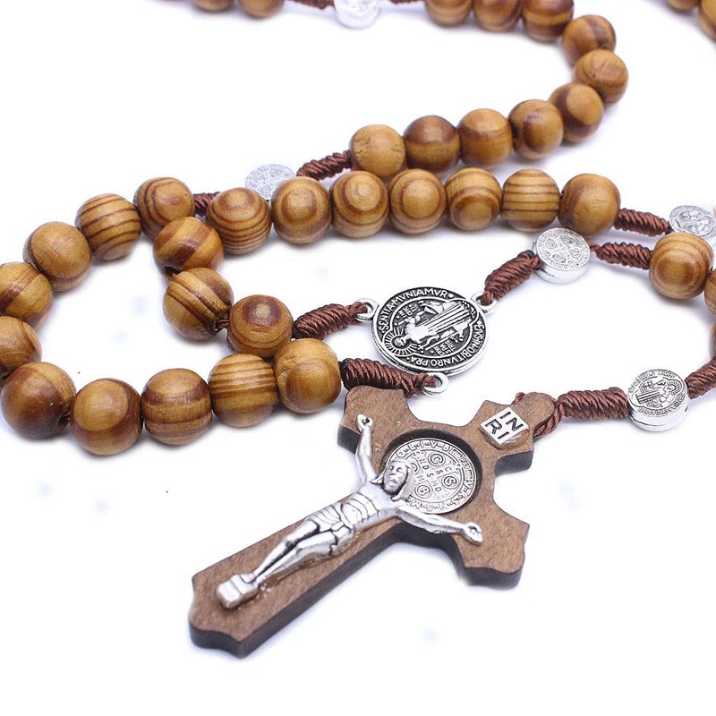 KOMI Catholic Wooden Rosary - Rosary Beads Catholic for Men - Rosarios Catolicos Para Hombre - Image 2