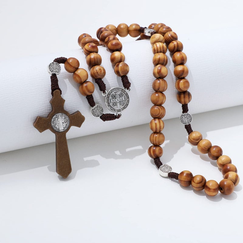 KOMI Catholic Wooden Rosary - Rosary Beads Catholic for Men - Rosarios Catolicos Para Hombre - Image 4