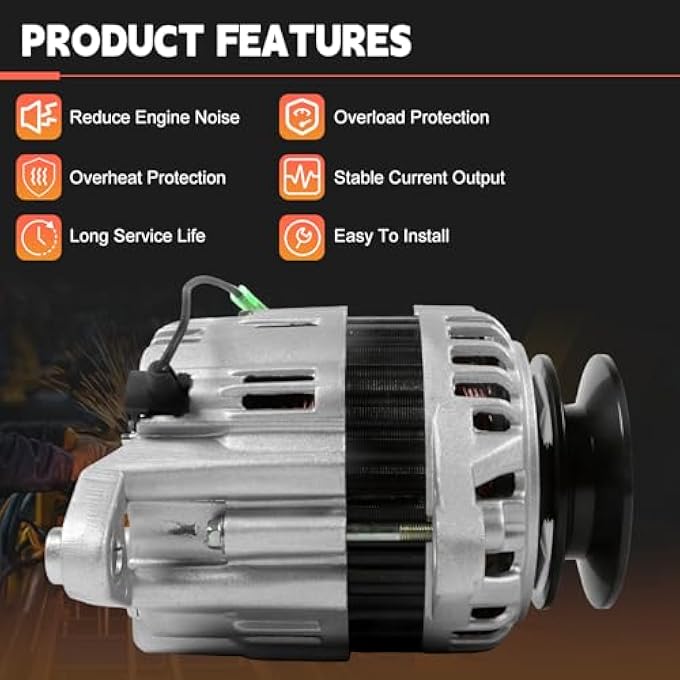 otobaijeni 8972283181 8972012810 LR150-714 Alternator 12V 50A Compatible with Isuzu Engine 4JB1 4JG1 4JG2 4LE1 4LE2 Excavator SOLAR 55 DH55 Engine Replacement Parts - Image 4