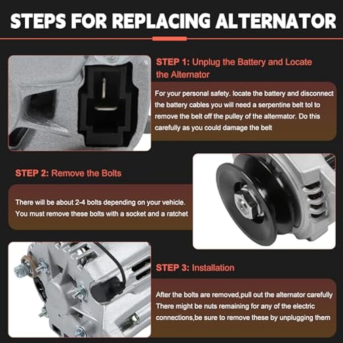 otobaijeni 8972283181 8972012810 LR150-714 Alternator 12V 50A Compatible with Isuzu Engine 4JB1 4JG1 4JG2 4LE1 4LE2 Excavator SOLAR 55 DH55 Engine Replacement Parts - Image 5