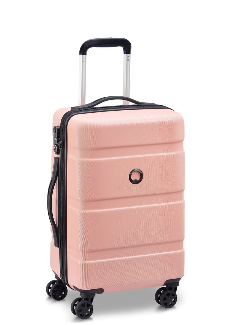 DELSEY Paris - Airship 2 Piece Set  55+77cm 4 Double Wheel Cabin and Check In Luggage Trolley Pink - Image 1
