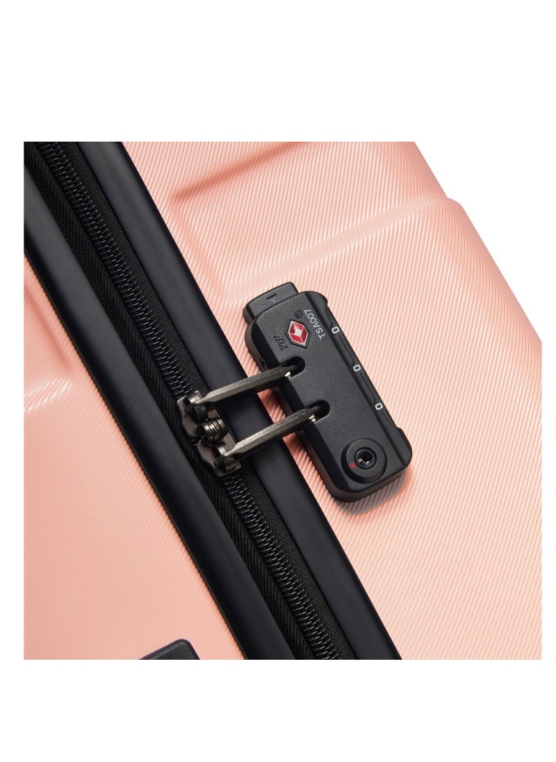 DELSEY Paris - Airship 2 Piece Set  55+77cm 4 Double Wheel Cabin and Check In Luggage Trolley Pink - Image 1