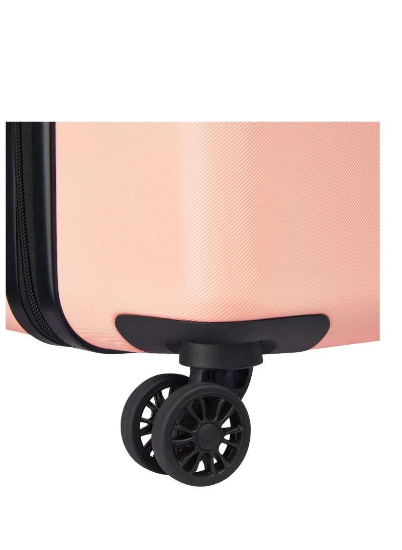DELSEY Paris - Airship 2 Piece Set  55+77cm 4 Double Wheel Cabin and Check In Luggage Trolley Pink - Image 1