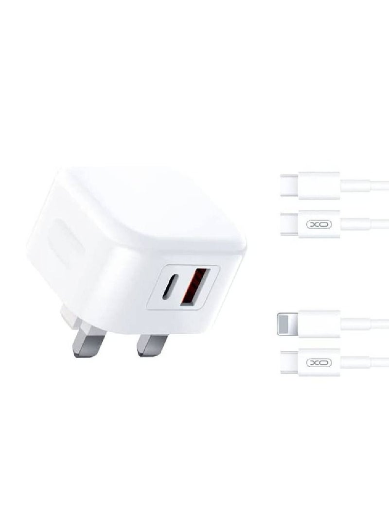 XO L98 Quick Suit Adapter PD Output Type-C 20W, QC USB Output 18W 1000mm cable for mobile phone - Image 1