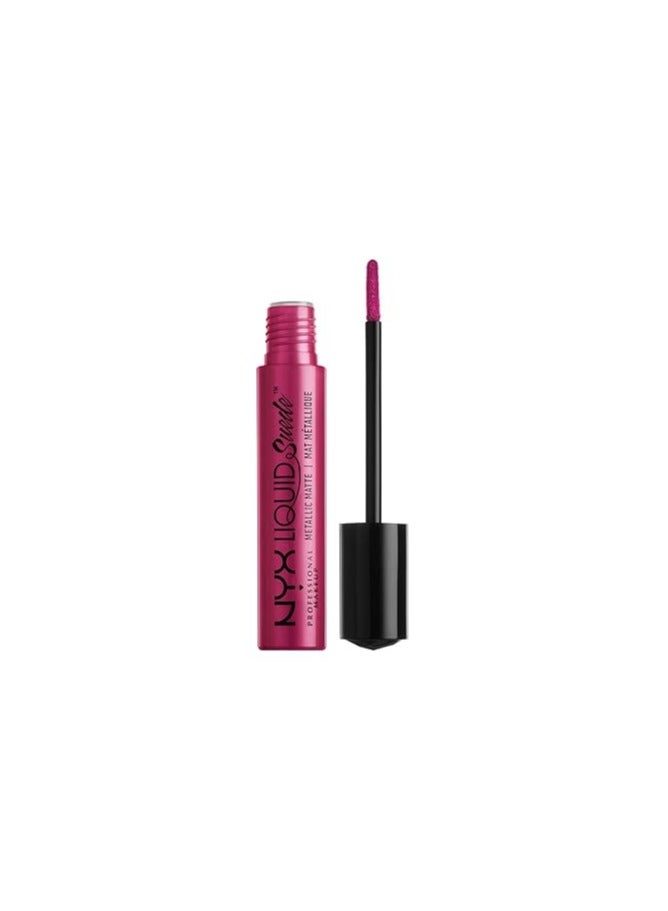 NYX PROFESSIONAL MAKEUP Liquid Suede Metallic Matte Lipstick - Buzzkill (Magenta)