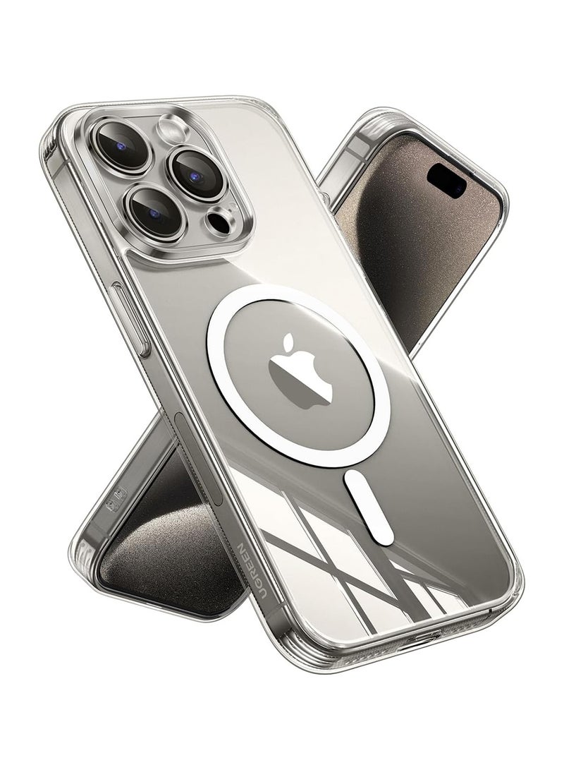 Ugreen 15 Pro Max Magsafe Case, N52 Stronger Magnets, Shockproof Military-Grade Protection, Anti-Yellow & Anti-Scratch, Ultra Slim, Magnetic Magsafe Cover for iPhone 15 Pro Max 6.7-inch - - Image 1