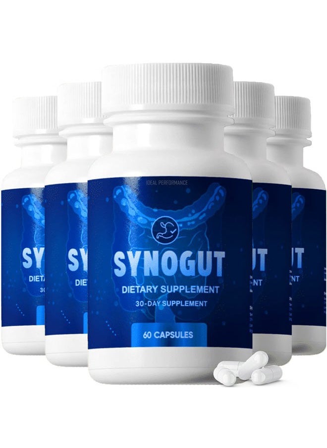 IDEAL PERFORMANCE - Synogut Pills Dietary Supplement for Gut Health (5 Bottles) - Image 1