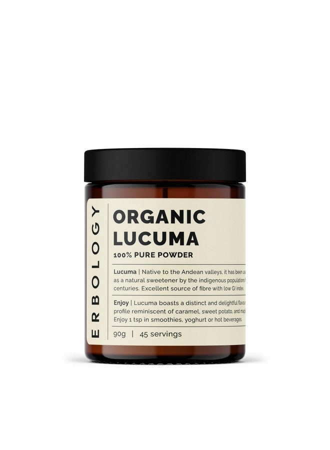 Erbology Organic Lucuma Powder 3.2 oz - 45 Servings - Gut Health Support - Low Glycemic Index - Sustainably Sourced Straight from Farm in Peru - Small Batch - Vegan - GMO-Free - Image 1