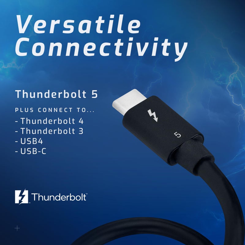 OWC 0.3M Thunderbolt 5 (USB-C) Cable, up to 80Gb/s of bi-Directional Data Speed, up to 120Gb/s for Higher Display Bandwidth, 240W - Image 1