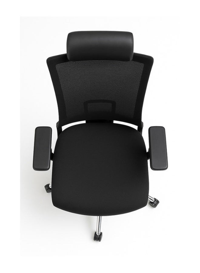 YI ONE Executive Office Chair CH-247A – Mesh Computer Chair with Ergonomic High Back Design, Swivel Manager Chair with Height Adjustment, Adjustable Armrests, Wheels & Headrest, Black, 66×66×130 cm - Image 5