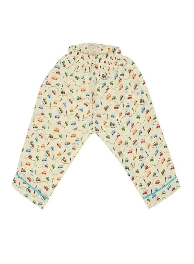 A toddler thing 100% Organic Muslin Full Sleeves Sleepsuit | Top & Pants | Night Suit for Boys & Girls | Sleepwear Baby Products | Pajama Set | Full Cover Dress | Print- OntheRoad | Size- 3-4y - Image 4