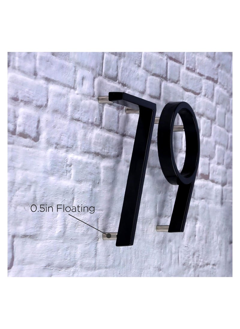 RATSAW - House Numbers for Outside Metal Home Address Number Sign Plaques 3D Floating House Number Door Number with Nail Kit Large Door Number 12.7cm 6 9 - Image 1