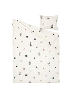 Zaboon Duvet Cover And Pillowcase, Forest Animal Pattern/Multicolour, 150X200/50X80 Cm  - Image 2
