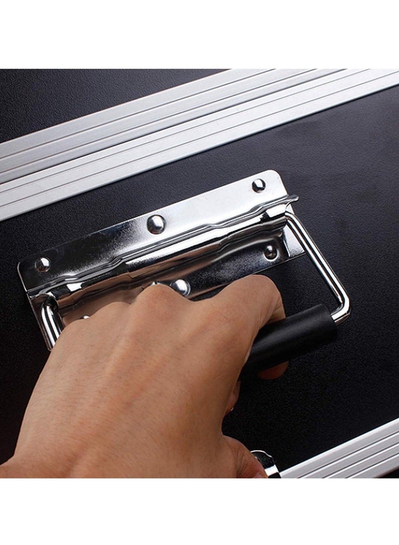 كابتن تيك Spring Loaded Pull Handles, Surface Mount Chest Handle with Rubber Grip Handmade Chest Trunk Lifter Handle Pull Heavy Duty Hardware for Chests Trunks Crates Storage Boxes(2 Pack) - Image 5