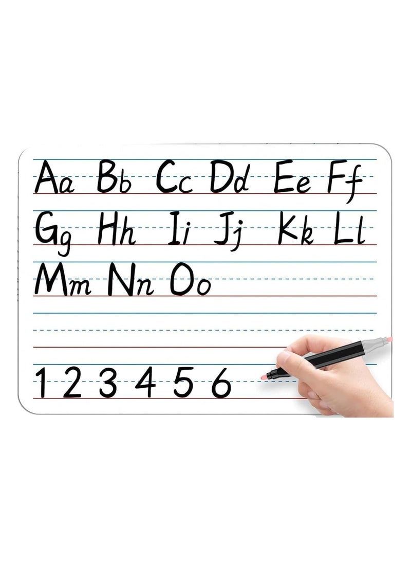 MARKQ [Pack of 1] Lined Dry Erase White Board [A4] for Kids Ruled Writing Board - Image 3