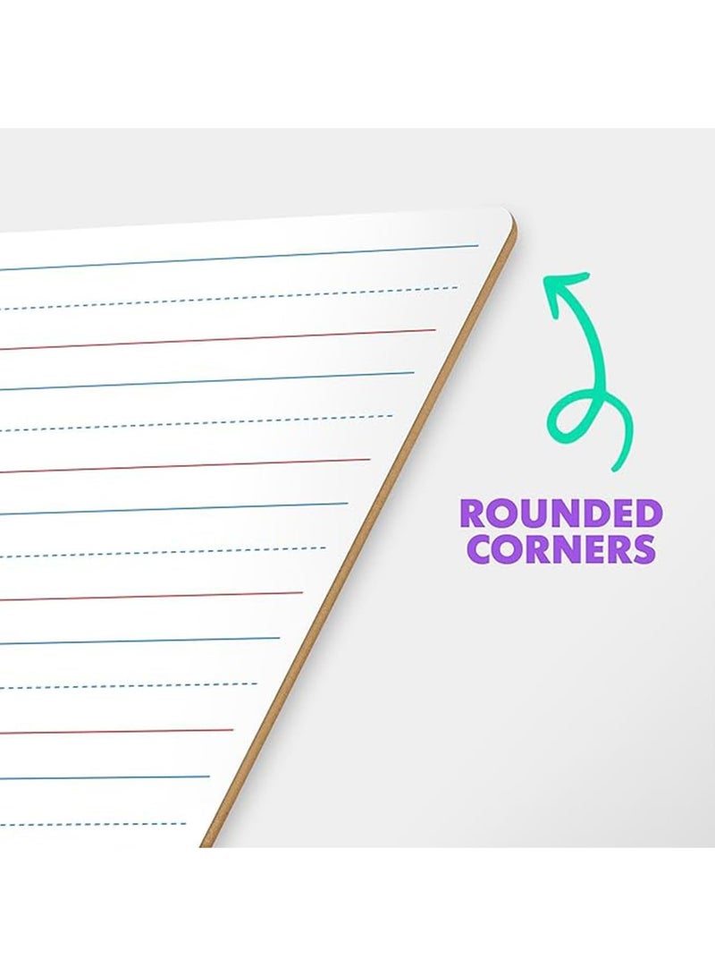 MARKQ [Pack of 1] Lined Dry Erase White Board [A4] for Kids Ruled Writing Board - Image 5