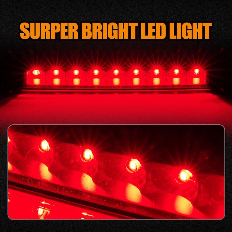 Cxdar Third 3rd Brake Light LED for 2013-2018 Toyota Rav4, High Mount Rear Brake Lights Assembly for 2010-2019 Lexus GX460, Waterproof Center Cab Lamp Stop Light (Black) - Image 2