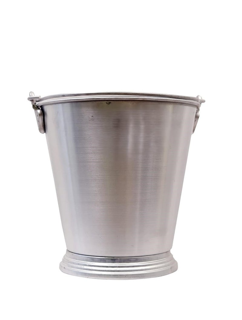 SHIFA CRAFT balti Bucket Aluminiuml Non Joint Leak Proof Bucket Silver Balti 6 Litter