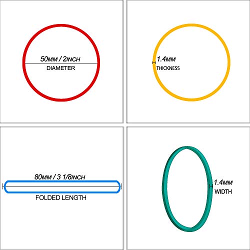 LDCREEE 400PCS 50mm Color Rubber Bands, 2 Inch | Durable Multi-Color Stretchable Elastic Bands for Office, School, Crafts, Home & Stationery Organization - Image 3