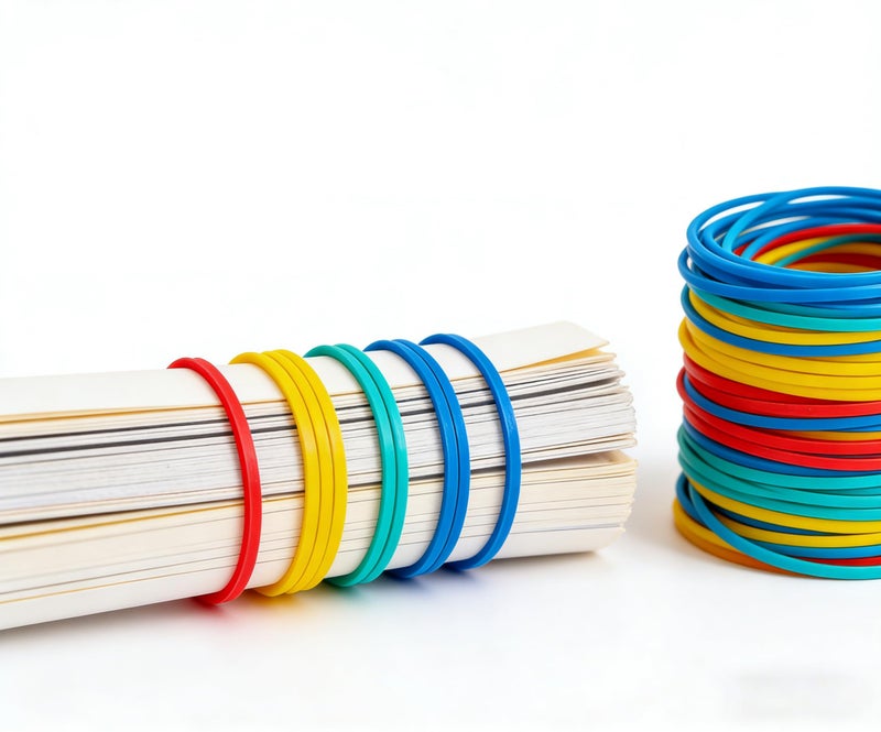 LDCREEE 400PCS 50mm Color Rubber Bands, 2 Inch | Durable Multi-Color Stretchable Elastic Bands for Office, School, Crafts, Home & Stationery Organization - Image 5