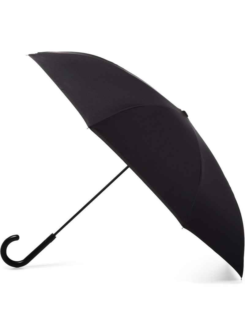 Totes InBrella  Reverse Close Umbrella with Invisible Water Repellent Coating  Auto Close Inverted Dripless and Stormproof for Rainy Weather