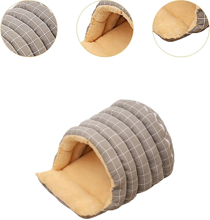Semi-Enclosed Cave Bed for Cats, Ideal for Winter. Warm and Multifunctional Bed for Kittens. 55×40×30 Cm, Grey - Image 2